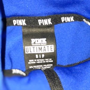 Pink half zip royal blue long sleeve